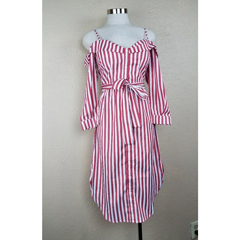 Striped red dress